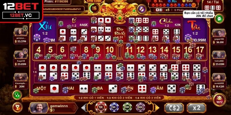 Cách Chơi Sicbo Giúp Cược Thủ Nâng Cao Tỷ Lệ Thắng Tại 12BET 2 Trò chơi tài xỉu có sức hút thế nào với người tham gia
